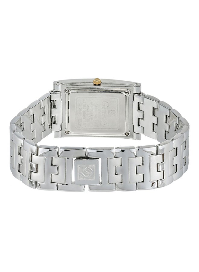 جينيفال من سويسرا ساعة يد بعقارب مضادة للماء بسوار من الستانلس ستيل طراز GM411CW للرجال - Image 2