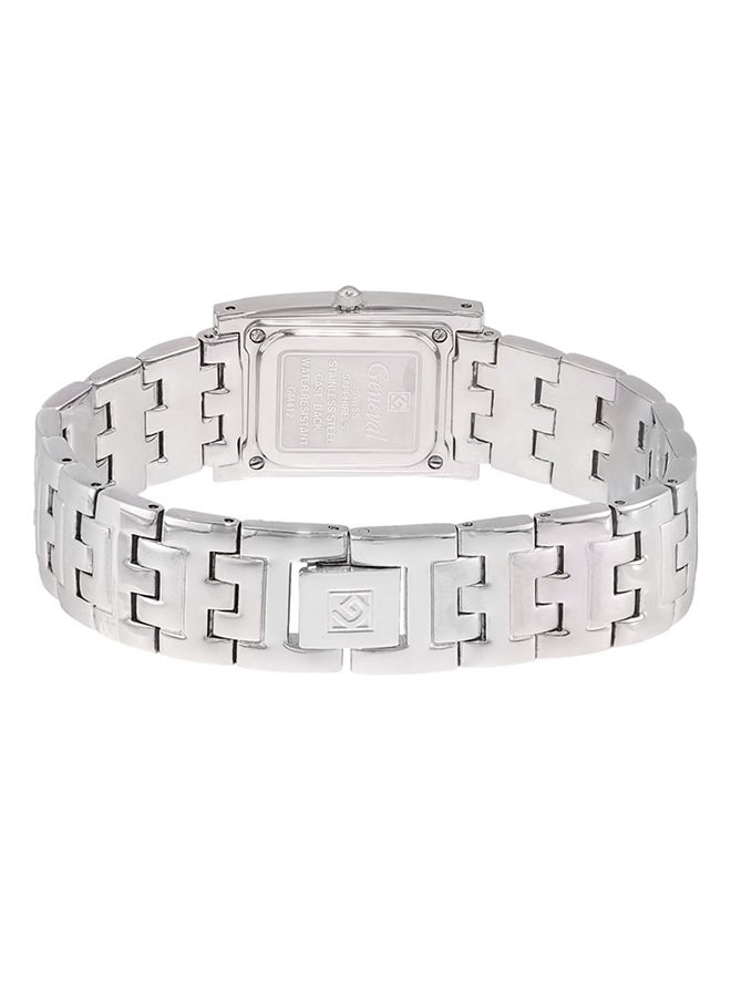 جينيفال من سويسرا ساعة يد بعقارب مضادة للماء بسوار من الستانلس ستيل طراز GM412WB للنساء - Image 2