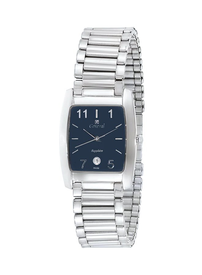 جينيفال من سويسرا ساعة يد بعقارب مضادة للماء بسوار من الستانلس ستيل طراز GM433WE للرجال - Image 1