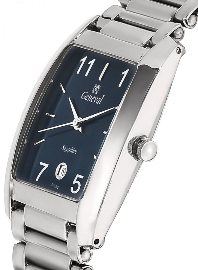 جينيفال من سويسرا ساعة يد بعقارب مضادة للماء بسوار من الستانلس ستيل طراز GM433WE للرجال - Image 3