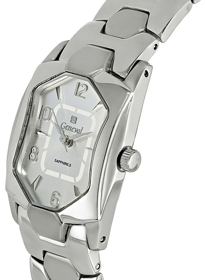 جينيفال من سويسرا ساعة مقاومة للماء بعقارب وسوار من الإستانلس إستيل طراز GM522WW للنساء - Image 3