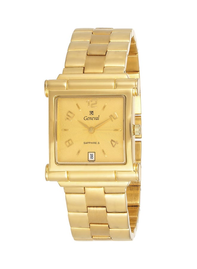 Geneval of Switzerland men Water Resistant Stainless Steel Analog Watch GM621GG  - Image 1