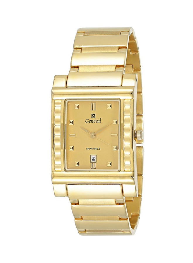 Geneval of Switzerland Men's Water Resistant Stainless Steel Analog Watch GM623GG  - Image 1