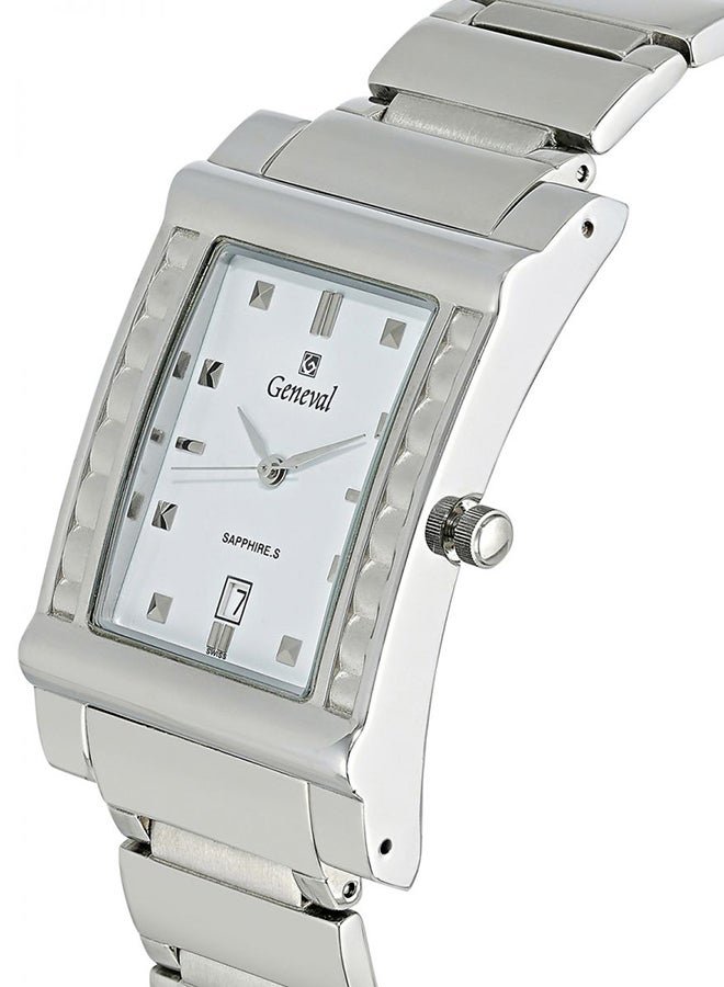 جينيفال من سويسرا ساعة يد بعقارب مضادة للماء بسوار من الستانلس ستيل طراز GM623WW للرجال - Image 3