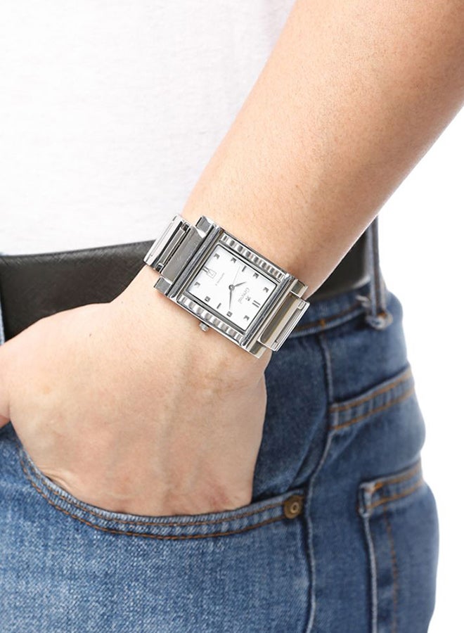 جينيفال من سويسرا ساعة يد بعقارب مضادة للماء بسوار من الستانلس ستيل طراز GM623WW للرجال - Image 4