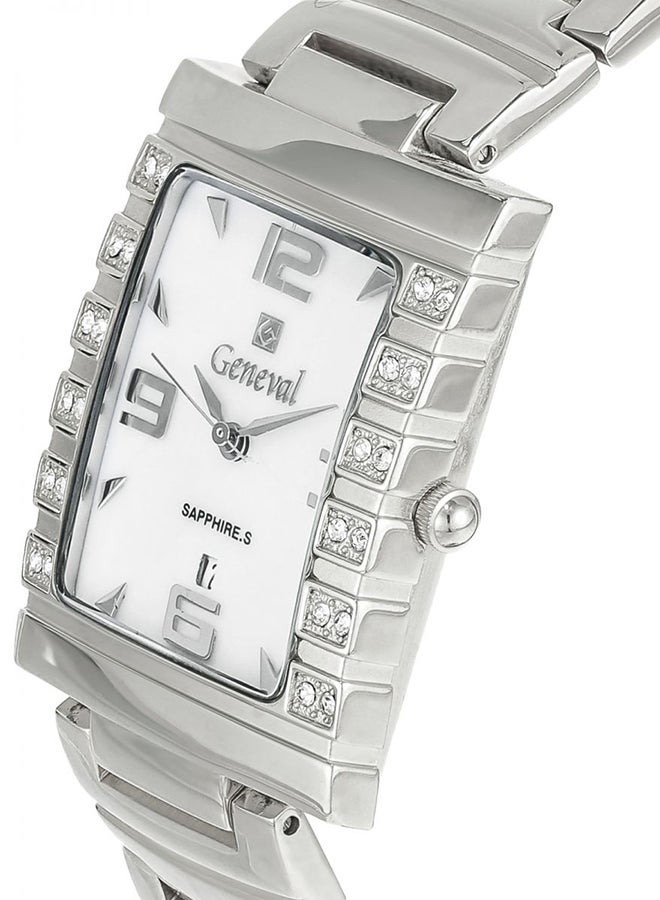 جينيفال من سويسرا ساعة يد بعقارب مضادة للماء من الستانلس ستيل طراز GMS523WPW للرجال - Image 3