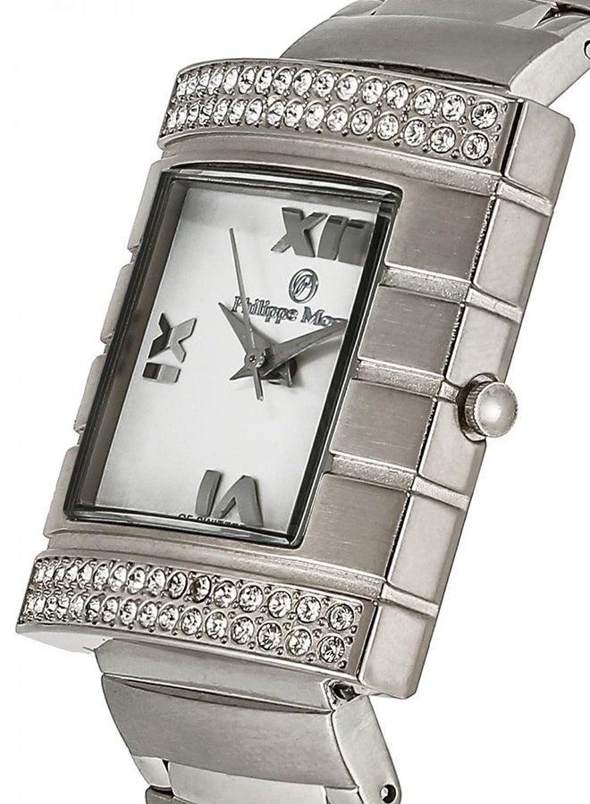 فيليب مورالي السويسرية ساعة يد بعقارب وسوار من الإستانلس إستيل  مقاومة للماء طراز MS0311WW للرجال - Image 3