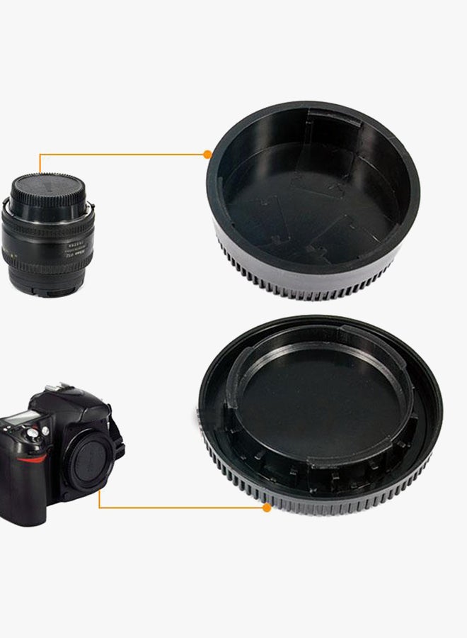 2-Piece Body Cap And Rear Lens Cover Set Black  - Image 3