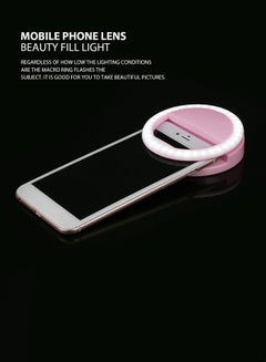Generic LED Ring Flash Light Pink/White  - Image 2