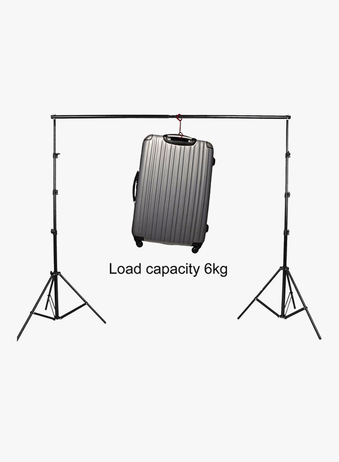 Generic Adjustable Photography Studio Backdrop Crossbar Kit Black  - Image 3