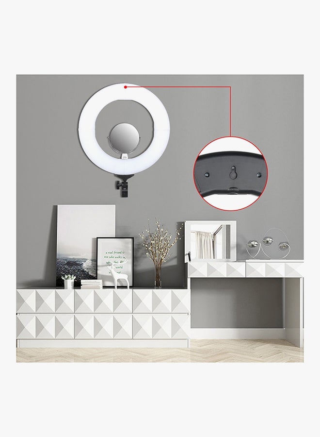 حلقة ضوء LED للتصوير بتصميم على شكل حلقة أبيض - Image 3