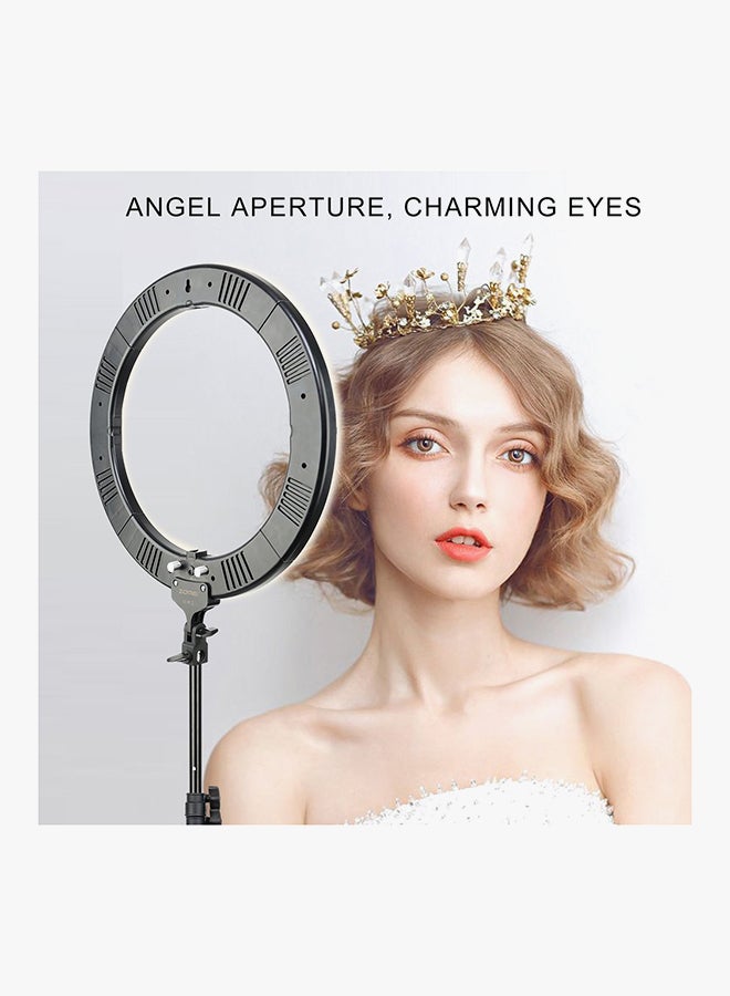 حلقة ضوء LED للتصوير بتصميم على شكل حلقة أبيض - Image 4