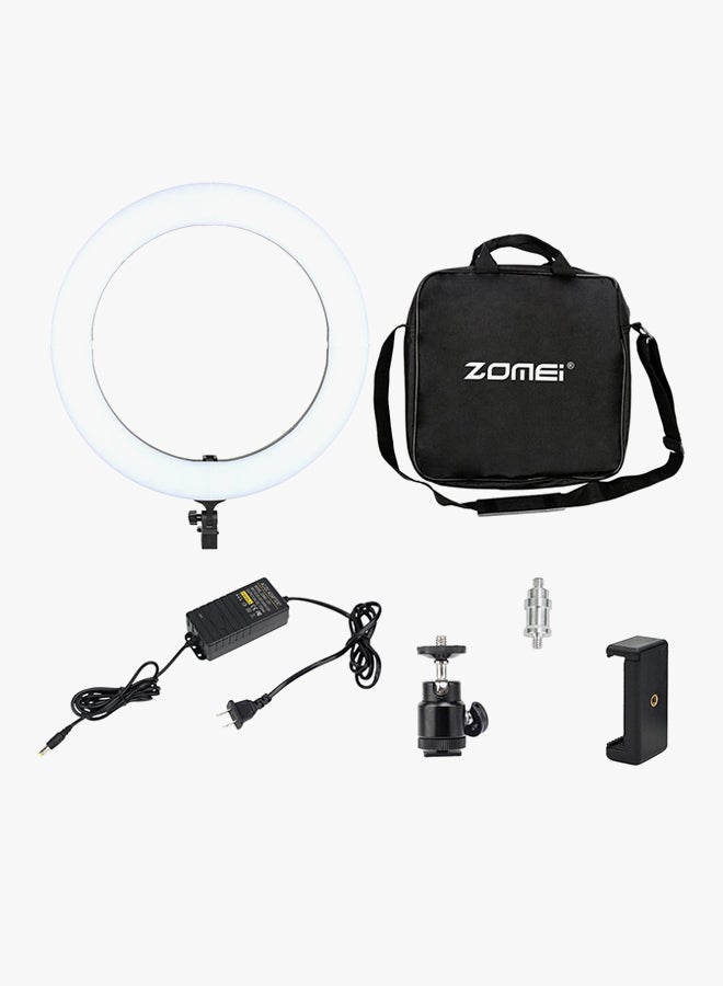 حلقة ضوء LED للتصوير بتصميم على شكل حلقة أبيض - Image 5