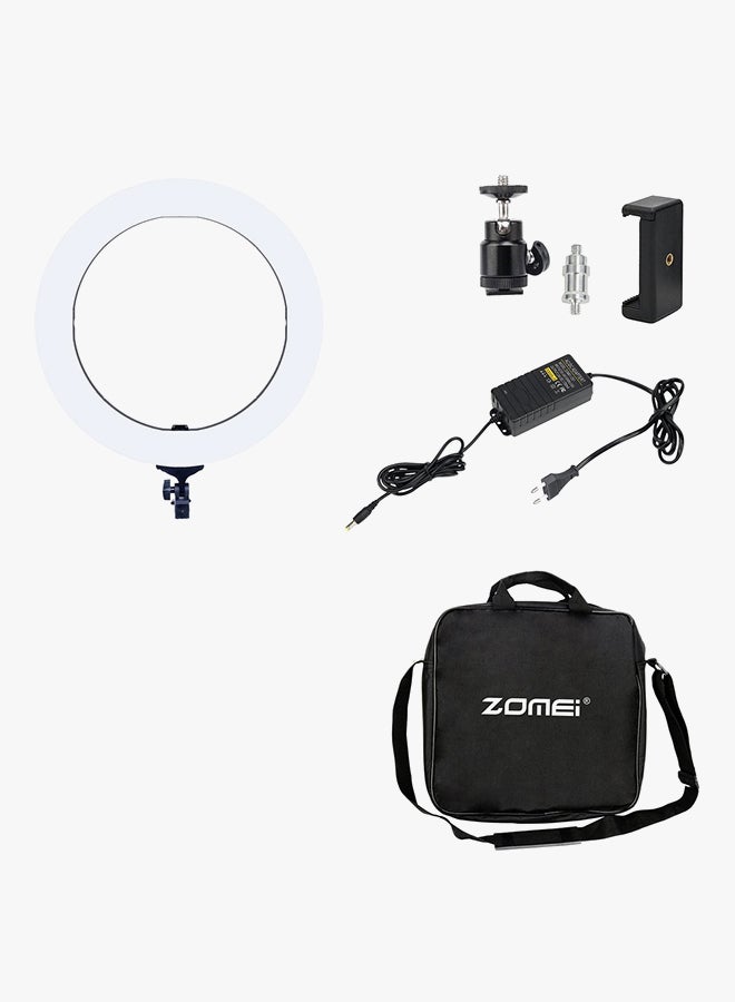 حلقة ضوء LED للتصوير الفوتوغرافي مزوّدة بحامل أبيض - Image 4