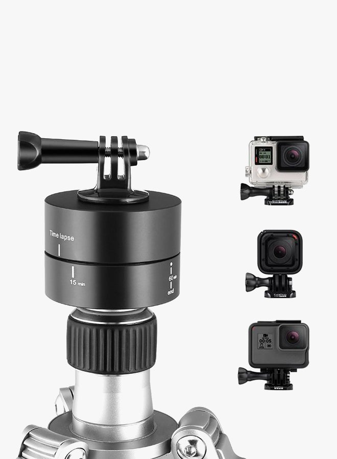 Generic - 360-Degree Rotation Automatic Time Lapse Stabilizer Black - Image 1