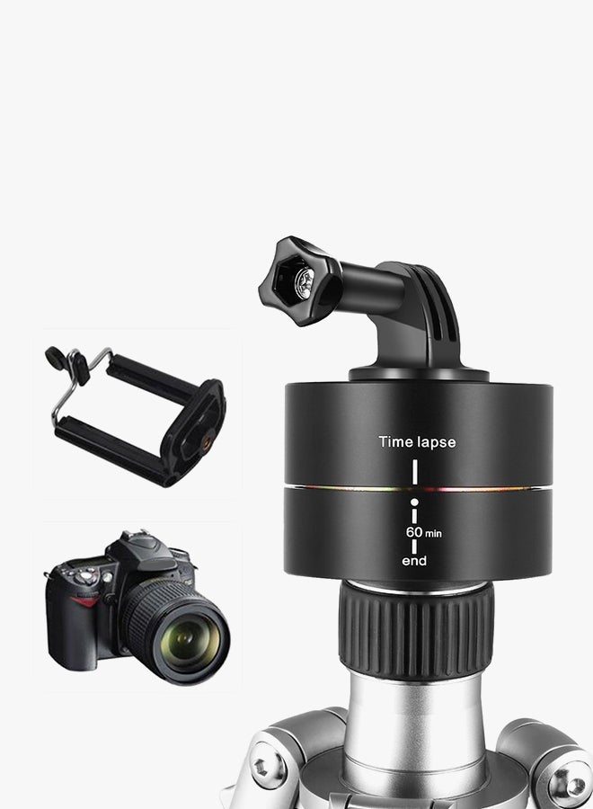 Generic - 360-Degree Rotation Automatic Time Lapse Stabilizer Black - Image 1