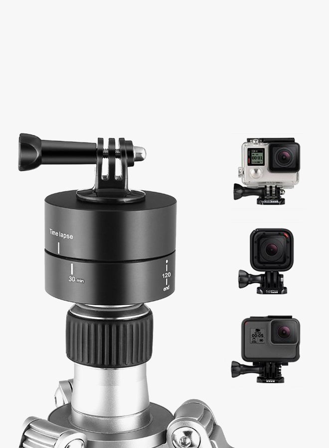 Generic - 360-Degree Rotation Automatic Time Lapse Stabilizer Black - Image 1