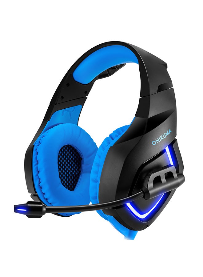 onikuma K1 PC Gaming Headset for PS4 XBOX One 3.5mm Stereo USB LED Headphones with Omnidirectional Microphone  Volume Control for PC - Image 1