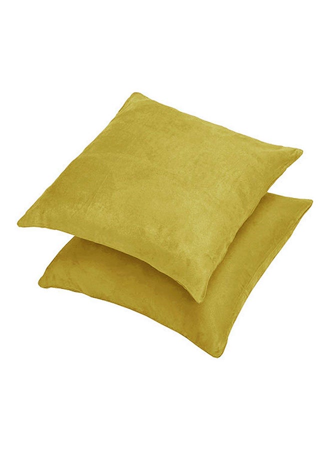Aurave - 2-Piece Microfibre Cushion Cover Set Mehndi 18x18inch - Image 1