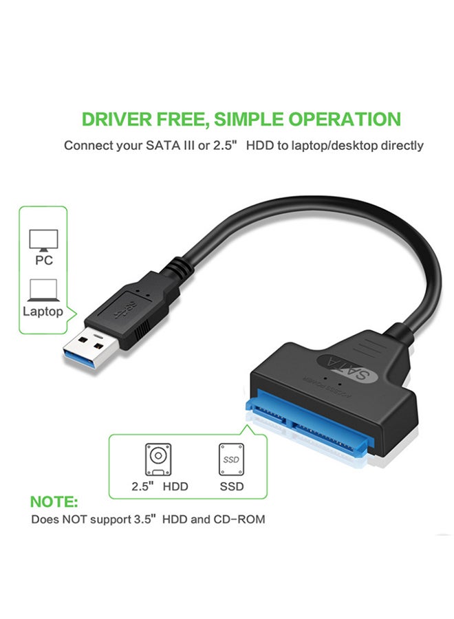 E-yield - USB 3.0 To 22-Pin Serial ATA Converter Black - Image 1
