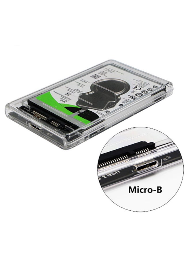 اي يلد حافظة حماية للقرص الصلب الخارجي مقاس 2.5 بوصة بمنفذ USB 3.0 ومنفذ ساتا مع كابل وسرعة نقل بيانات 5 غيغابايت في الثانية ويدعم بروتوكول نقل UASP وتخزين يصل إلى 2 تيرابايت شفاف - Image 3