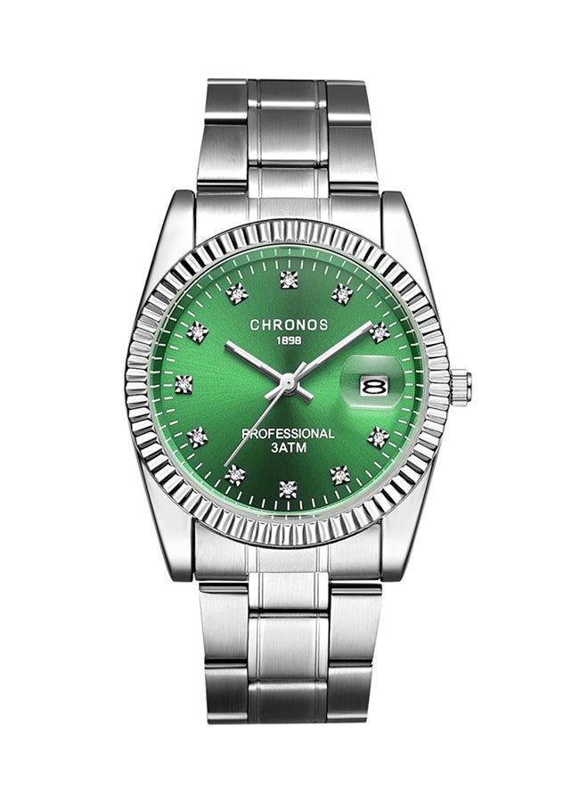 ساعة يد بعقارب وبسوار من الستانلس ستيل ومقاومة للماء طراز CHR-2501 للرجال