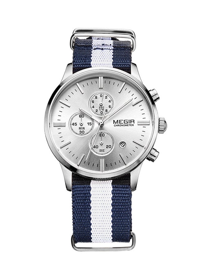 ميجر ساعة كرونوغراف بسوار من القماش ومقاومة للماء طراز MEGIR-0304 men