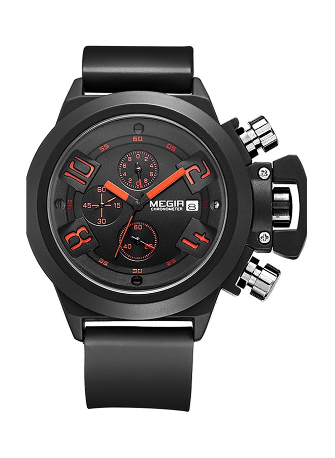 men Water Resistant Silicone Chronograph Watch MEGIR-0702 - v1536208543/N16942142A_1