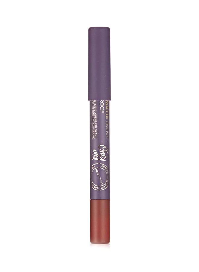 One on 1 Ki**proof Pure Matte Lipstick Pencil 121 Chocolate  - Image 2