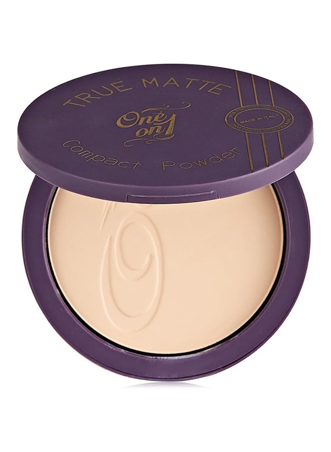 One on 1 TrueMatte Compact Powder 52 Sand - Image 2