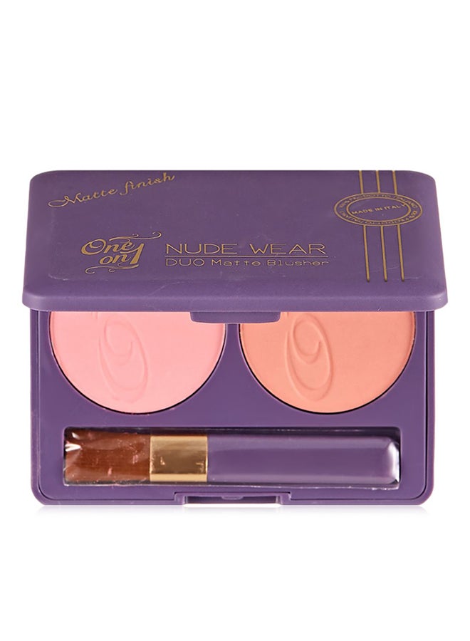 One on 1 Nude Wear Duo Matte Blusher 3009/2 Monami  - Image 2
