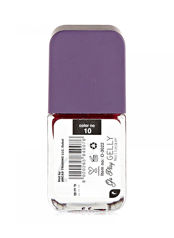 One on 1 - Go Play Gelly Nail Lacquer 10 Deep Red - Image 1