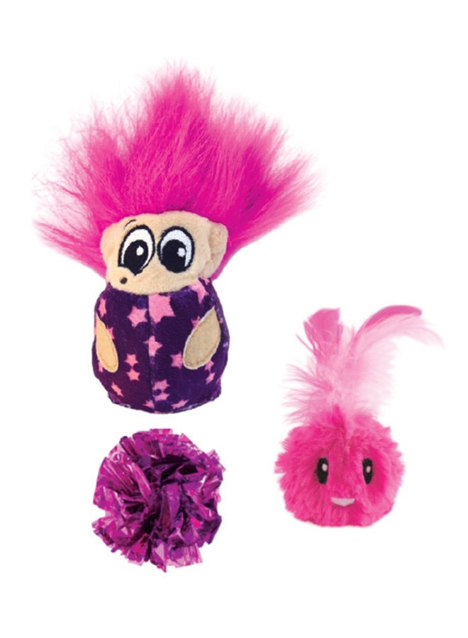Petstages - 3-Piece My First Kitten Toy Pink/Beige/Purple - Image 1