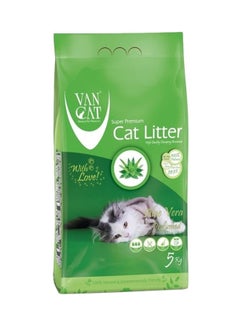 VAN CAT Clumping Bentonite Cat Litter With Aloe Vera White 5kg 