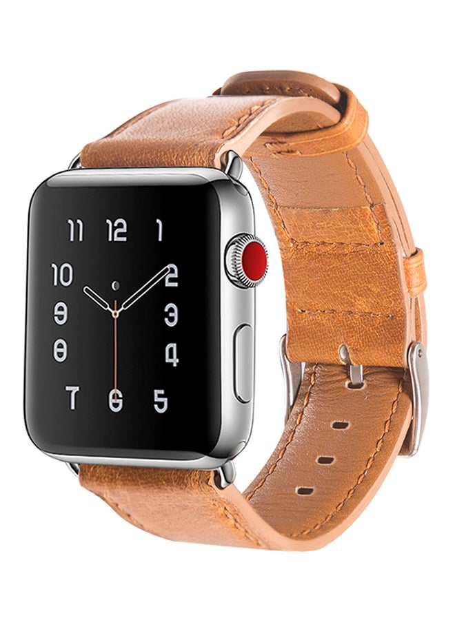 Generic - Replacement Band For Apple Watch 42mm Light Brown - Image 1