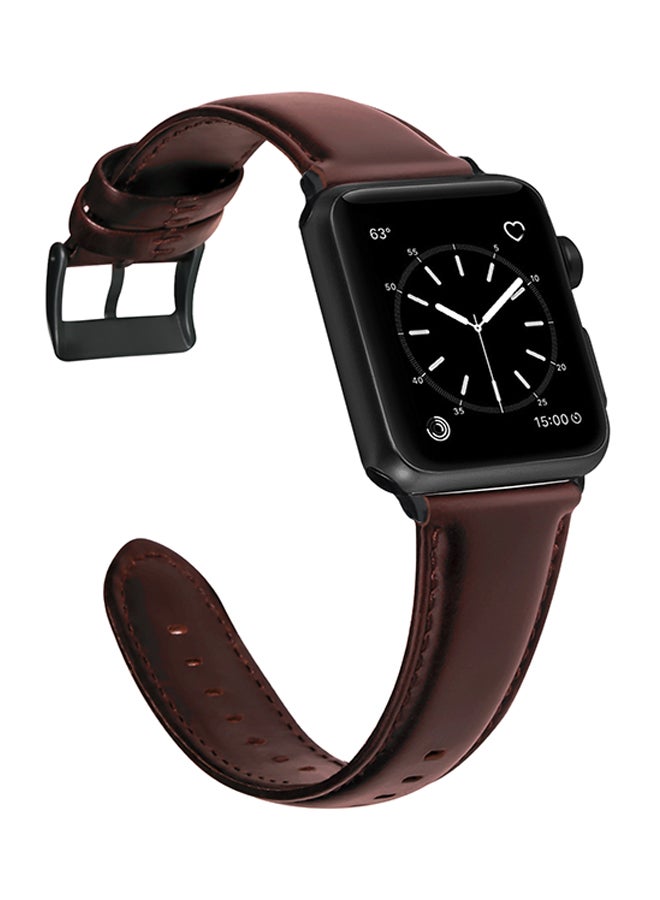Generic - Replacement Band For Apple Watch Series 3/2/1 Dark Brown - Image 1