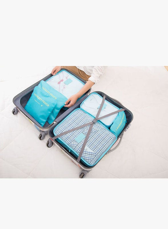 Valojusha - 5-Piece Luggage Travel Organizer Bag Set Blue - Image 1