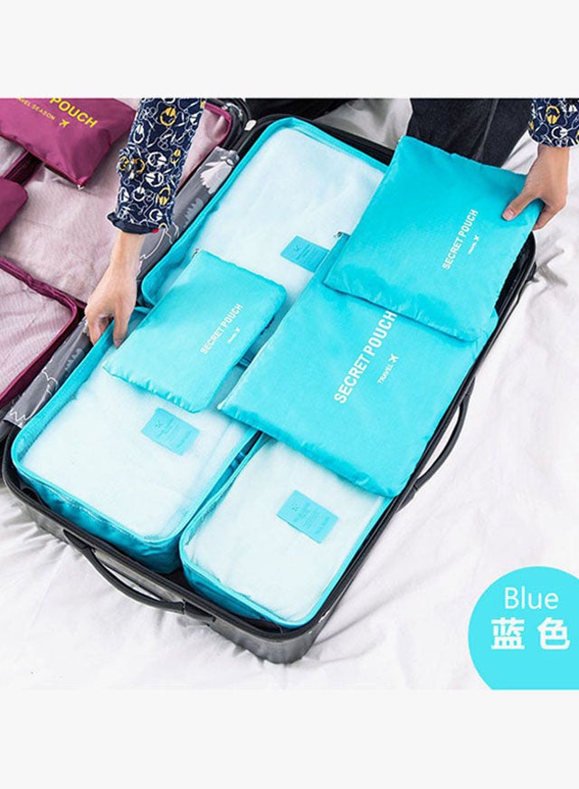 Valojusha - 5-Piece Luggage Travel Organizer Bag Set Blue - Image 1