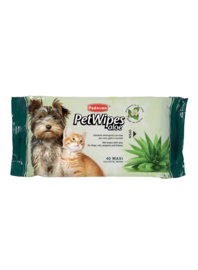 40-Pieces Aloe Pet Wipes