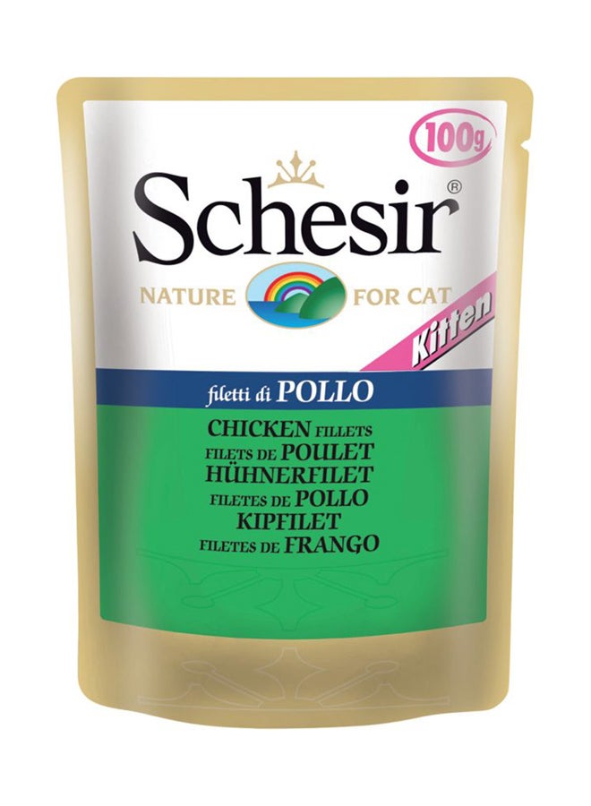 Schesir Jelly Chicken Fillet Pouch For Kitten 100grams