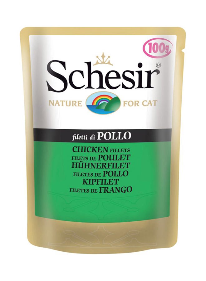 Schesir Jelly Chicken Fillet Pouch For Cat Multicolour 100grams