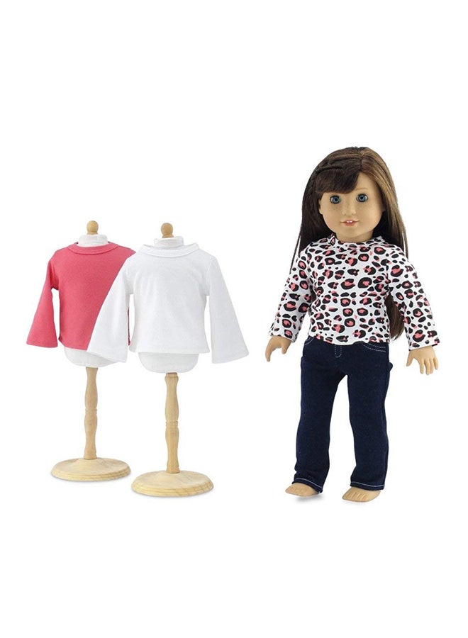 3-Piece Long Sleeves Doll Top With Stretchable Skinny Jeans 46cm - Image 3