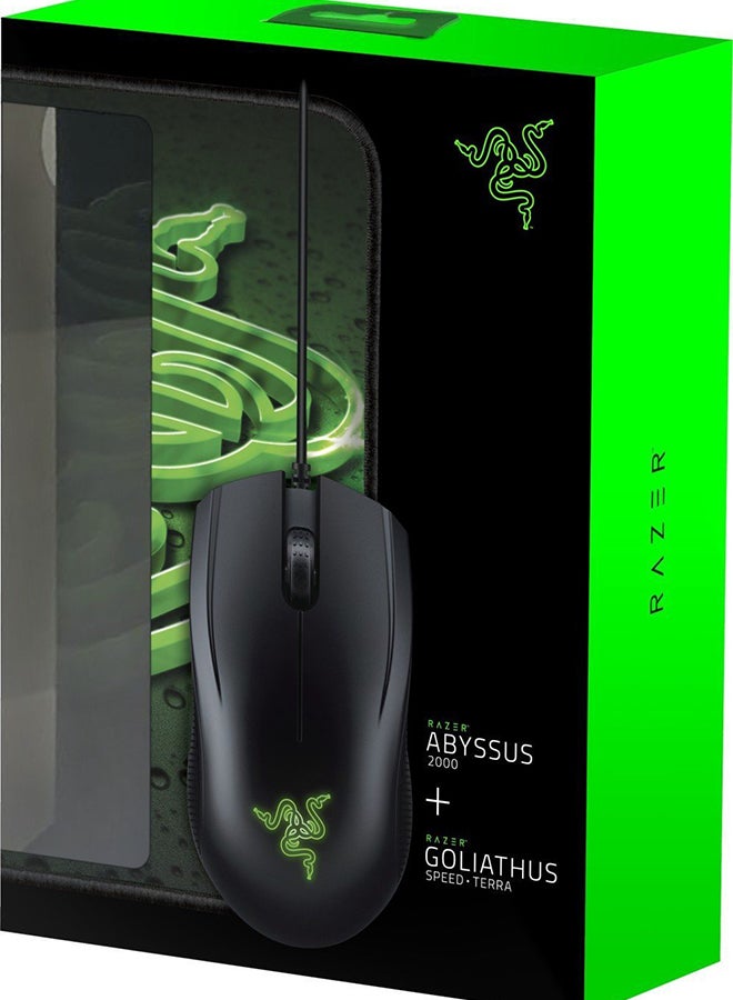 RAZER Abyssus 2000 Gaming Mouse With Goliathus Speed Terra Mouse Pad Black/Green - Image 4