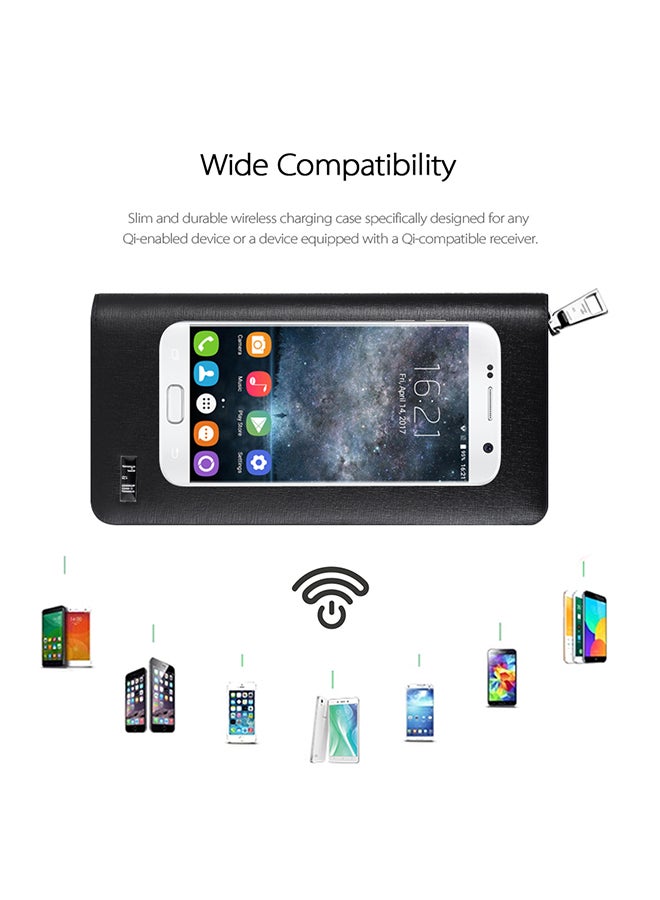 Tomtop - 2-in-1 Wireless Charger And Wallet Black - Image 1