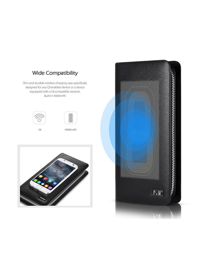 Tomtop - 2-in-1 Wireless Charger And Wallet Black - Image 1