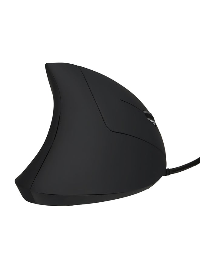 KKmoon - USB Vertical Optical Mouse For Mac Laptop PC Black - Image 1