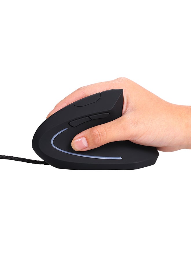KKmoon - USB Vertical Optical Mouse For Mac Laptop PC Black - Image 1