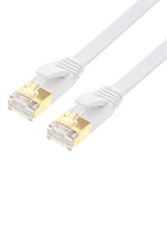 كابل شبكة بمنفذ CAT 7 رفيع للغاية أبيض