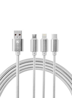iends 3-In-1 Charging Cable Silver  - Image 2