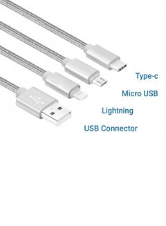 iends 3-In-1 Charging Cable Silver  - Image 4